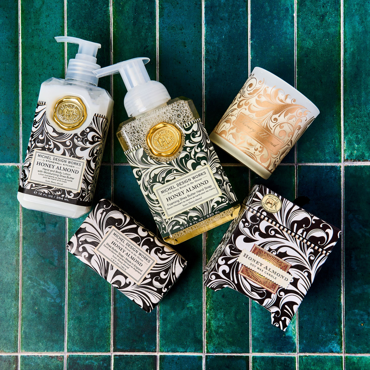 soaps, lotion and candle